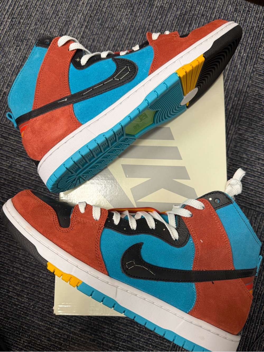 Nike SB Dunk High Di’orr Greenwood Navajo Arts in Turquoise, Rust & Black